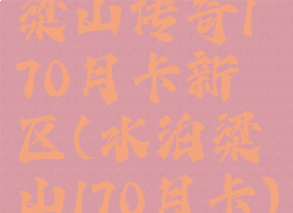 梁山传奇170月卡新区(水泊梁山170月卡)