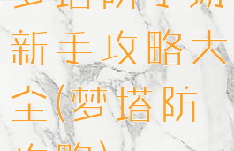 梦塔防手游新手攻略大全(梦塔防攻略)