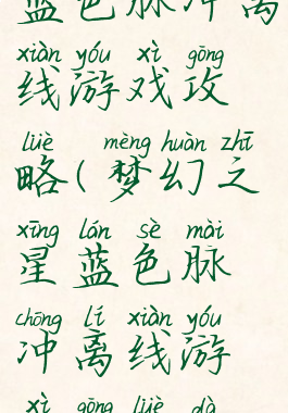 梦幻之星蓝色脉冲离线游戏攻略(梦幻之星蓝色脉冲离线游戏攻略大全)