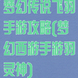 梦幻传说飞羽手游攻略(梦幻西游手游羽灵神)