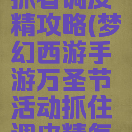 梦幻手游抓着调皮精攻略(梦幻西游手游万圣节活动抓住调皮精怎么玩)