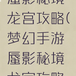 梦幻手游蜃影秘境龙宫攻略(梦幻手游蜃影秘境龙宫攻略图)