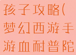 梦幻手游血耐卡速普陀孩子攻略(梦幻西游手游血耐普陀是不是废了)