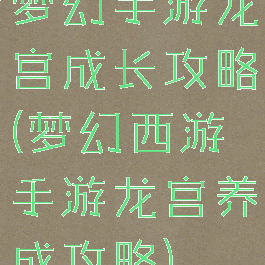 梦幻手游龙宫成长攻略(梦幻西游手游龙宫养成攻略)