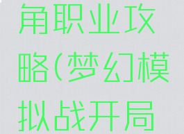 梦幻模拟战手游主角职业攻略(梦幻模拟战开局攻略主角职业)