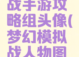 梦幻模拟战手游攻略组头像(梦幻模拟战人物图鉴)