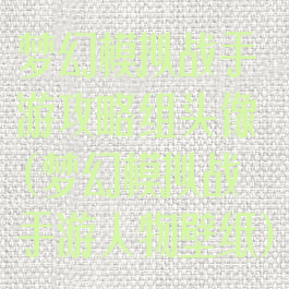 梦幻模拟战手游攻略组头像(梦幻模拟战手游人物壁纸)