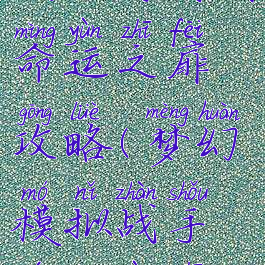 梦幻模拟战手游雷因命运之扉攻略(梦幻模拟战手游命运之扉)