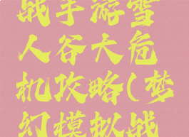 梦幻模拟战手游雪人谷大危机攻略(梦幻模拟战雪莉攻略)