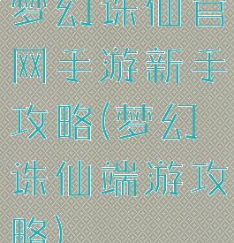 梦幻诛仙官网手游新手攻略(梦幻诛仙端游攻略)