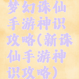 梦幻诛仙手游神识攻略(新诛仙手游神识攻略)