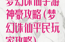 梦幻诛仙手游神豪攻略(梦幻诛仙平民玩家攻略)