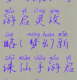 梦幻诛仙手游启灵攻略(梦幻新诛仙手游启灵攻略)