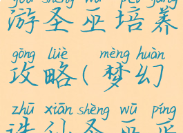 梦幻诛仙手游圣巫培养攻略(梦幻诛仙圣巫平民加点)