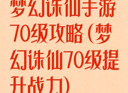 梦幻诛仙手游70级攻略(梦幻诛仙70级提升战力)