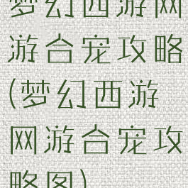 梦幻西游网游合宠攻略(梦幻西游网游合宠攻略图)