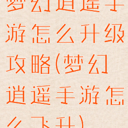 梦幻逍遥手游怎么升级攻略(梦幻逍遥手游怎么飞升)