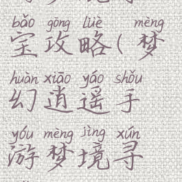 梦幻逍遥手游梦境寻宝攻略(梦幻逍遥手游梦境寻宝攻略视频)