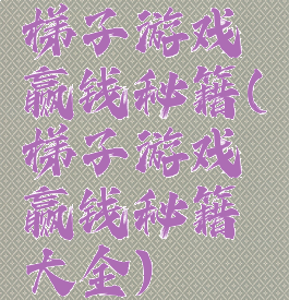 梯子游戏赢钱秘籍(梯子游戏赢钱秘籍大全)