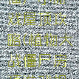 植物大战僵尸小游戏屋顶攻略(植物大战僵尸房顶游戏视频)