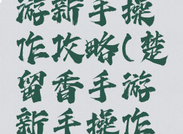 楚留香手游新手操作攻略(楚留香手游新手操作攻略大全)