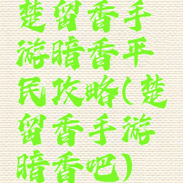 楚留香手游暗香平民攻略(楚留香手游暗香吧)