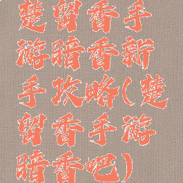 楚留香手游暗香新手攻略(楚留香手游暗香吧)