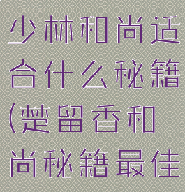 楚留香游戏少林和尚适合什么秘籍(楚留香和尚秘籍最佳搭配)