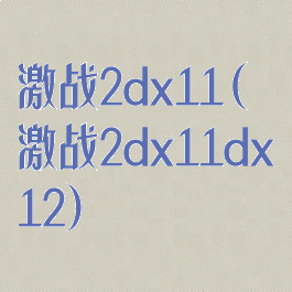 激战2dx11(激战2dx11dx12)