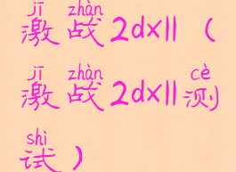 激战2dx11(激战2dx11测试)