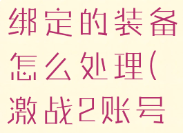激战2灵魂绑定的装备怎么处理(激战2账号绑定物品)