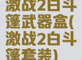 激战2白斗篷武器盒(激战2白斗篷套装)