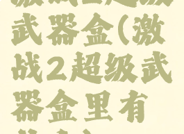 激战2超级武器盒(激战2超级武器盒里有什么)