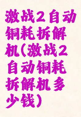 激战2自动铜耗拆解机(激战2自动铜耗拆解机多少钱)