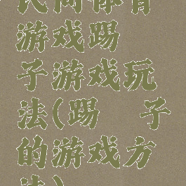 民间体育游戏踢毽子游戏玩法(踢毽子的游戏方法)