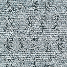 汽车之家怎么看贷款(汽车之家怎么查贷款买车价格)