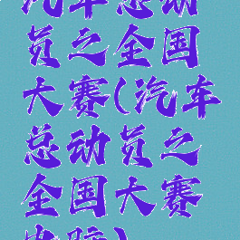 汽车总动员之全国大赛(汽车总动员之全国大赛电脑)