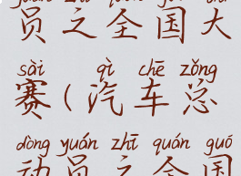 汽车总动员之全国大赛(汽车总动员之全国大赛99)