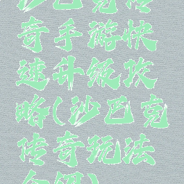沙巴克传奇手游快速升级攻略(沙巴克传奇玩法介绍)