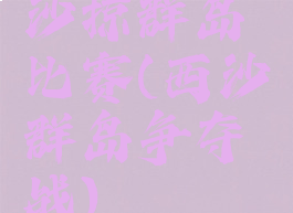 沙掠群岛比赛(西沙群岛争夺战)