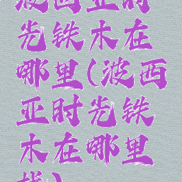 波西亚时光铁木在哪里(波西亚时光铁木在哪里找)