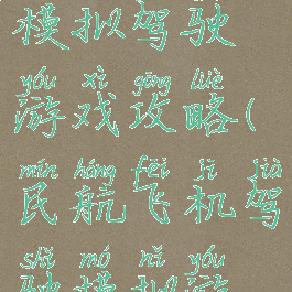 波音飞机模拟驾驶游戏攻略(民航飞机驾驶模拟游戏)