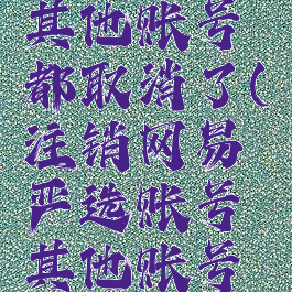 注销网易严选账号其他账号都取消了(注销网易严选账号其他账号都取消了怎么办)