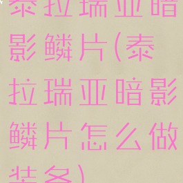 泰拉瑞亚暗影鳞片(泰拉瑞亚暗影鳞片怎么做装备)