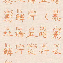 泰拉瑞亚暗影鳞片(泰拉瑞亚暗影鳞片长什么样)