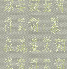 泰拉瑞亚自动安放器有什么用(泰拉瑞亚太阳石有什么用)