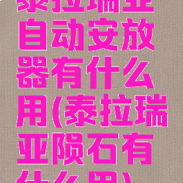 泰拉瑞亚自动安放器有什么用(泰拉瑞亚陨石有什么用)