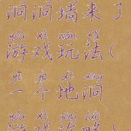 洞洞墙来了游戏玩法(一个地洞游戏攻略)