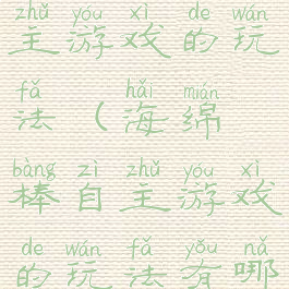 海绵棒自主游戏的玩法(海绵棒自主游戏的玩法有哪些)