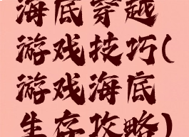 海底穿越游戏技巧(游戏海底生存攻略)
